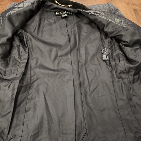 Escada by Margaretha Ley women's gray wool cashmere blazer in size 42 - Picture 3 of 10